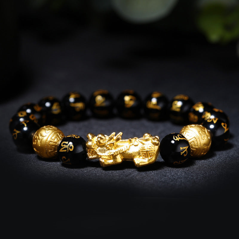 2026 Men’s Obsidian Pixiu Bracelet — Protection & Prosperity Talisman