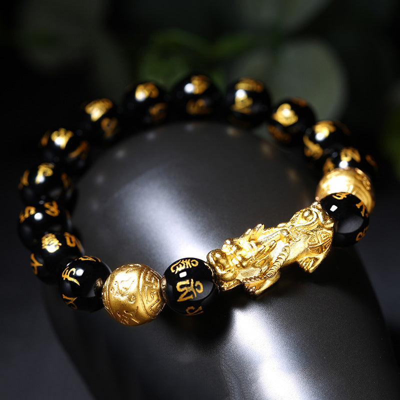 2026 Men’s Obsidian Pixiu Bracelet — Protection & Prosperity Talisman