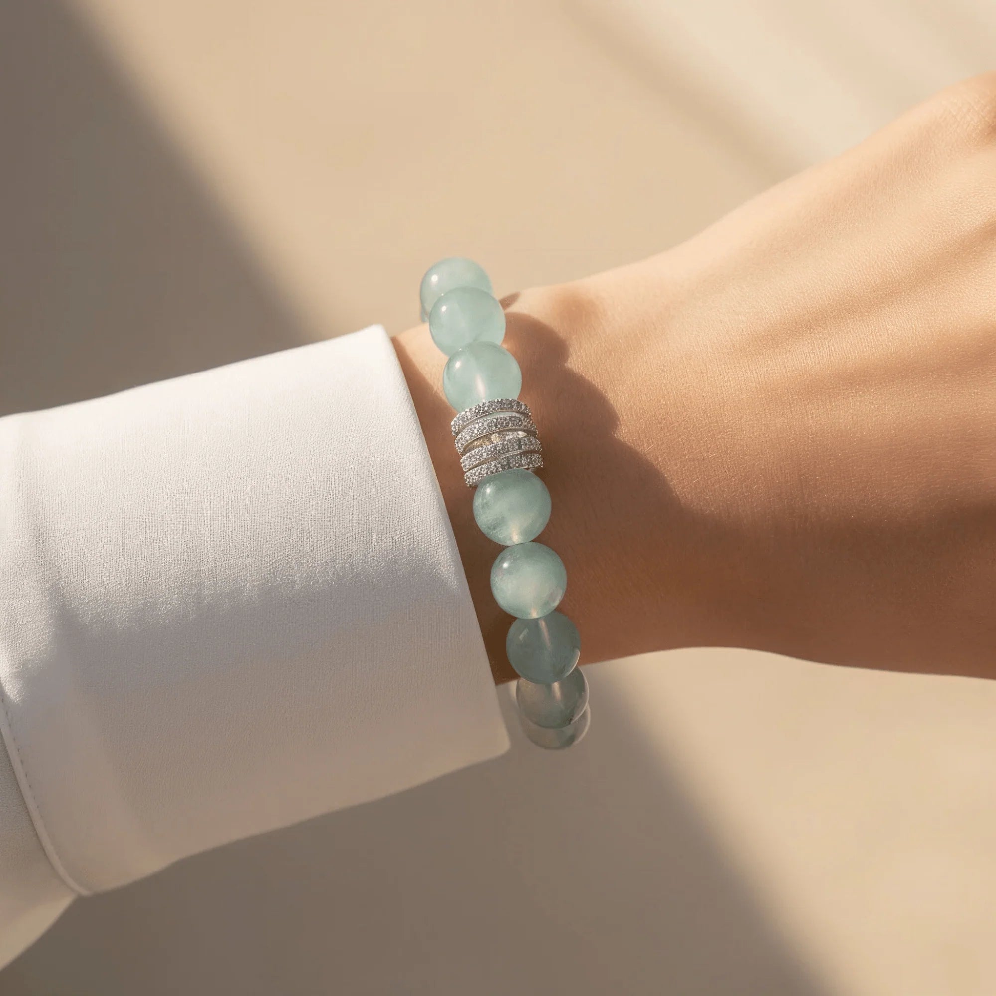 Ocean Calm Aquamarine Bracelet aurimala