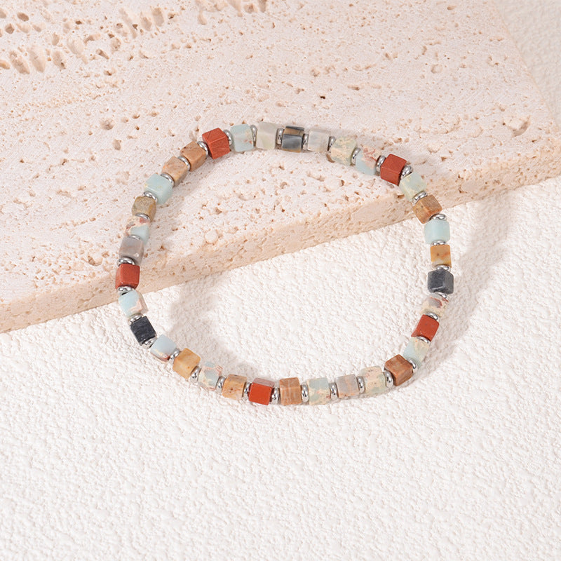 Genuine Tiger's Eye & Natural Stone Bracelet - Men's Healing Gemstone Bead Bracelet - Spiritual Protection Jewelry aurimala