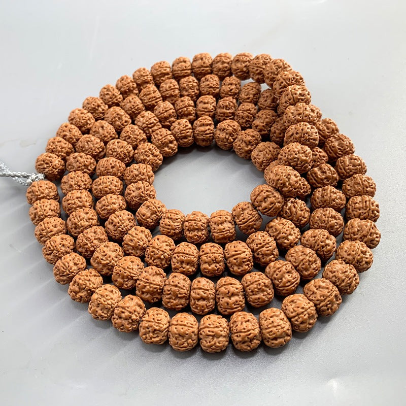 108 Natural Seed Bead Meditation Necklace / Wrap Bracelet — Handcrafted Counting Beads for Mindful Living