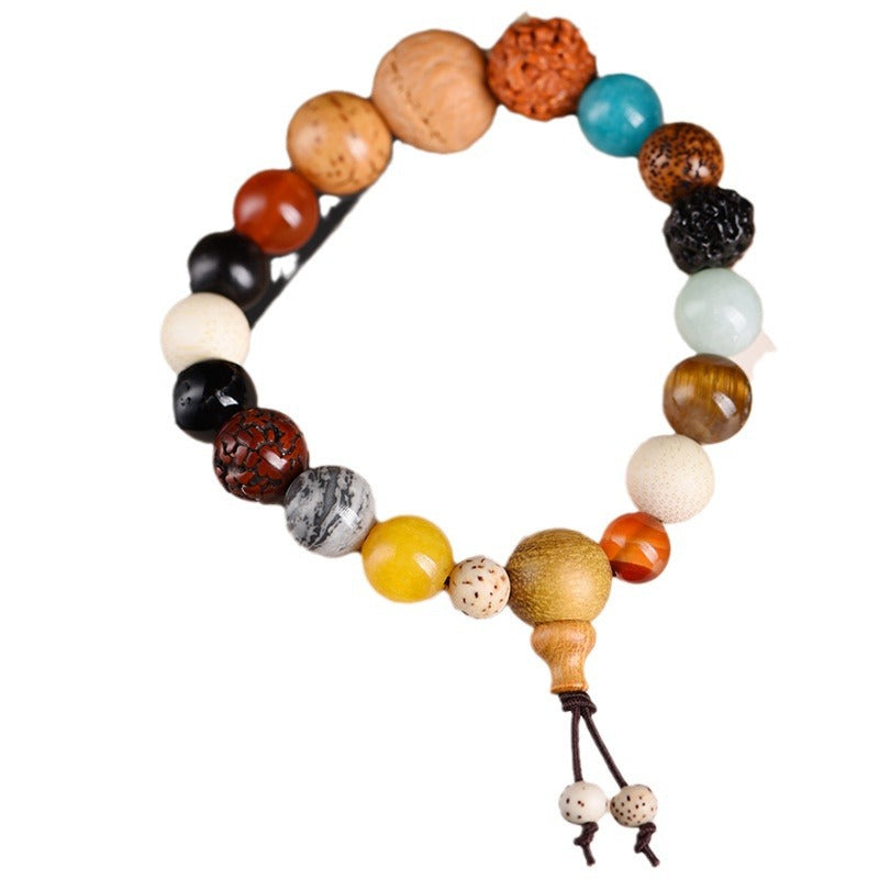 Sacred Harmony 18-Bead Bodhi Bracelet – Natural Multi-Bead Mala for Protection, Balance & Good Energy
