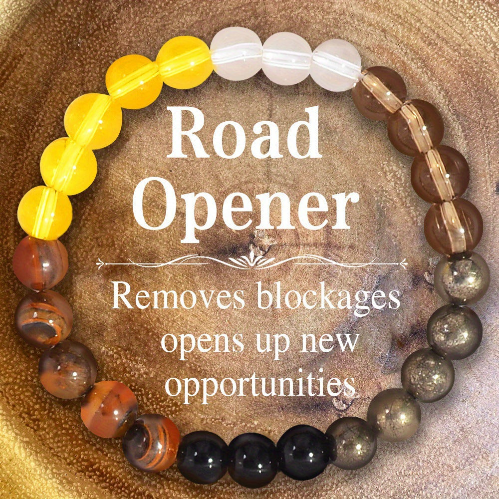 Boho Prosperity Bracelet – Multi-Gemstone Energy Beads for Wealth, Abundance & Positive Vibes