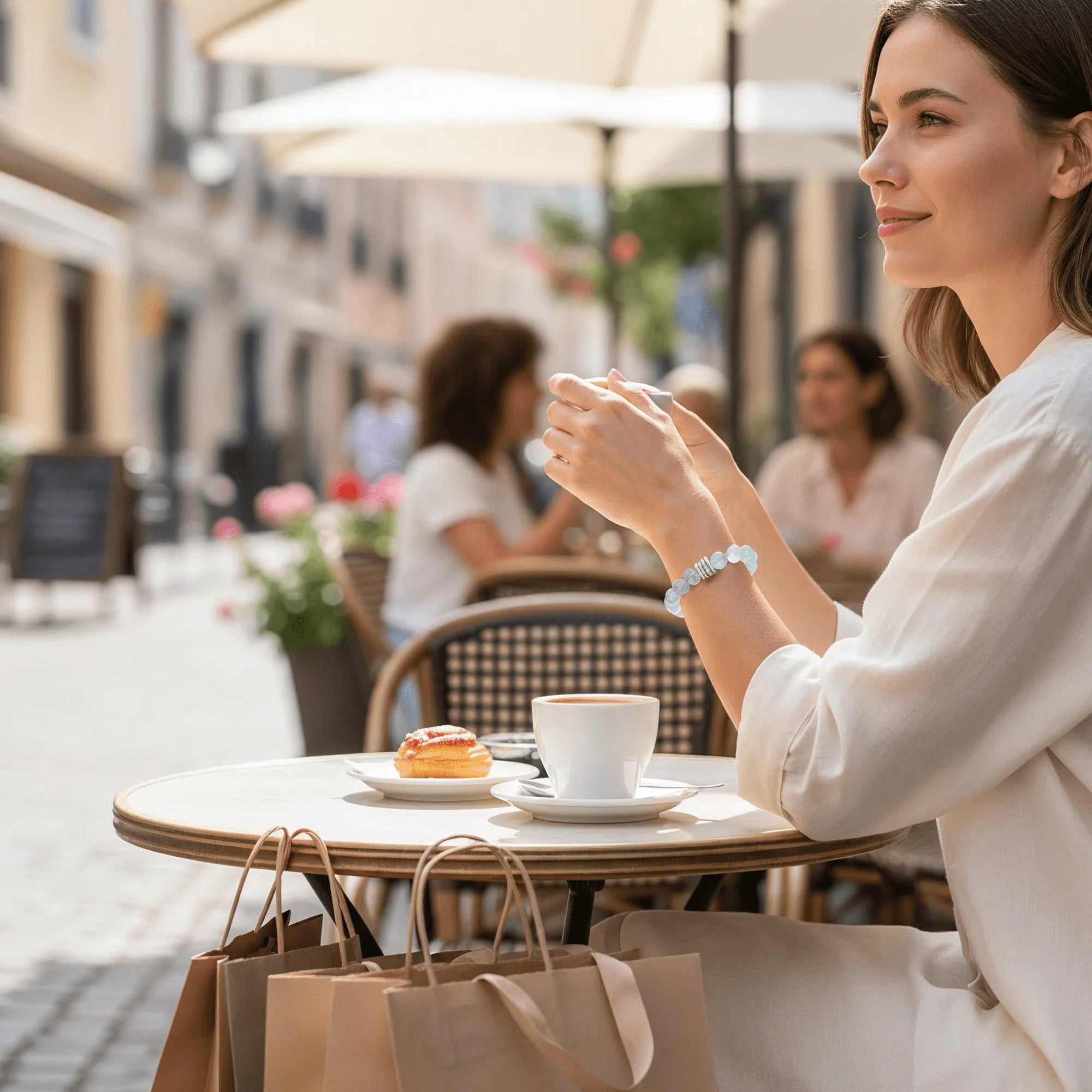 Ocean Calm Aquamarine Bracelet aurimala