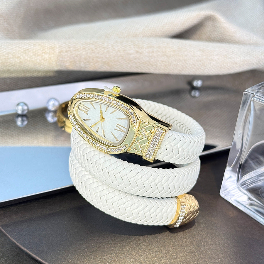 Snake Style Women’s Bangle Watch for Women – Fashion Jewelry Accessory, Trendy Quartz Bracelet Watch Gift, Ready Stock Ladies Watch USA Style aurimala