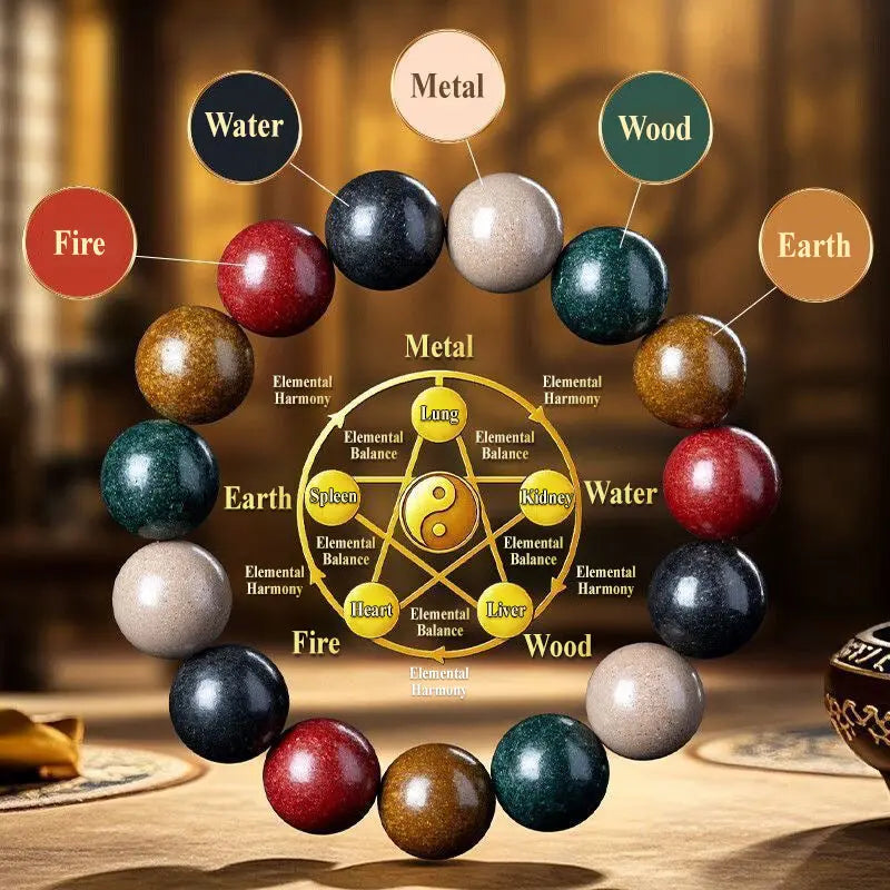 Five Elements handcrafted  Incense Bracelet: Natural Herbal Aromatherapy Jewelry aurimala