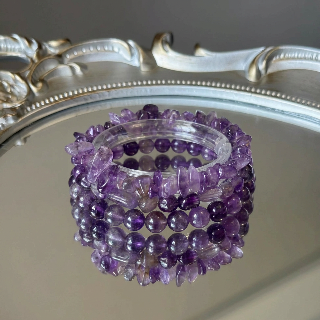 6mm Natural Stone Bracelet Set – Rose Quartz, Tiger Eye & Agate Stackable Healing Bead Bracelets aurimala