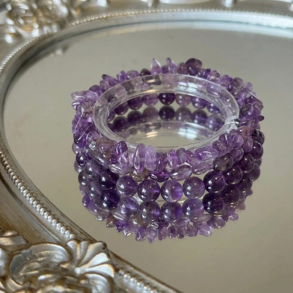 6mm Natural Stone Bracelet Set – Rose Quartz, Tiger Eye & Agate Stackable Healing Bead Bracelets aurimala1