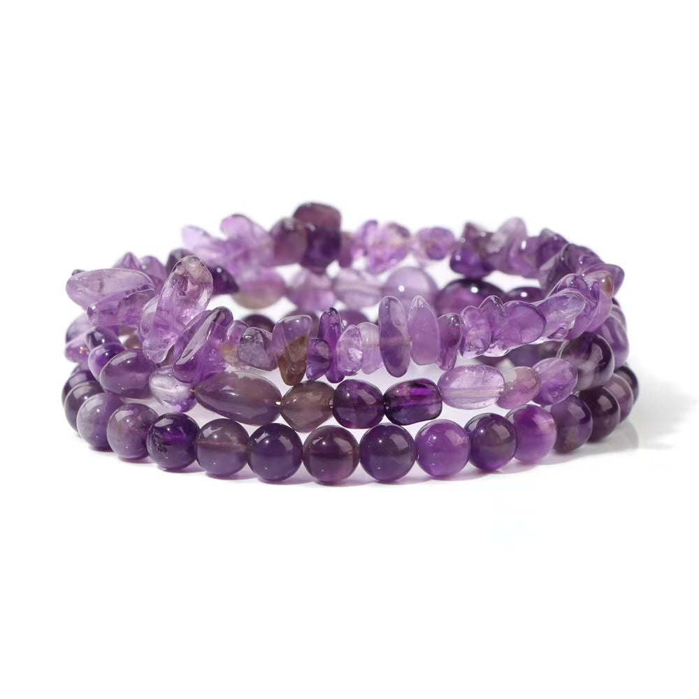 6mm Natural Stone Bracelet Set – Rose Quartz, Tiger Eye & Agate Stackable Healing Bead Bracelets aurimala5
