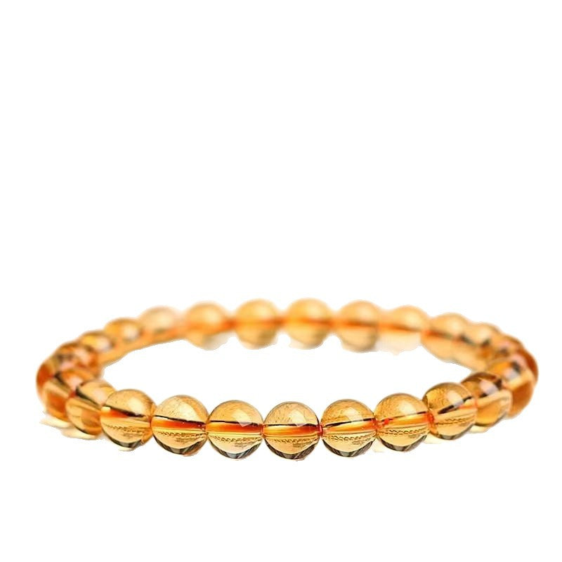 natural-citrine-bead-bracelet-display-on-ceramic white background