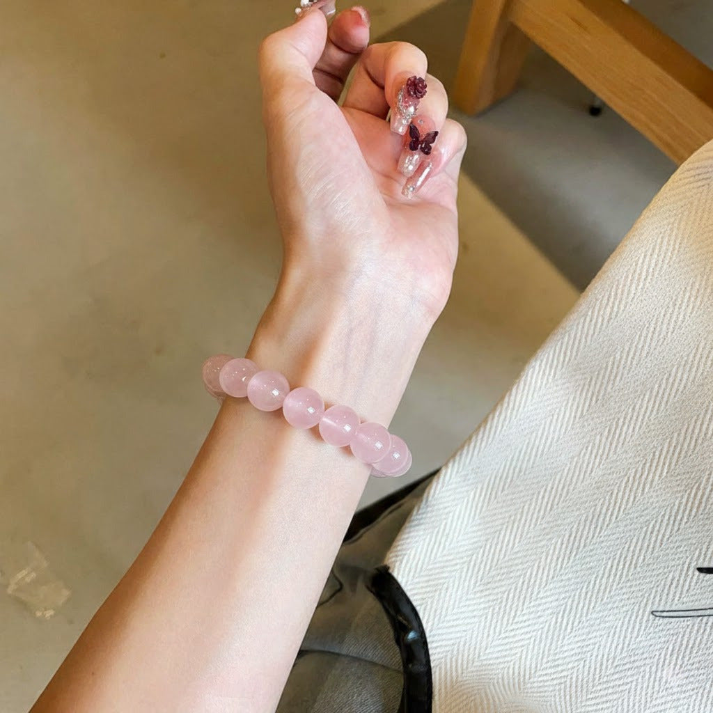 Natural Star Rose Quartz Bracelet– Healing Crystal for Love, Calm & Emotional Balance aurimala